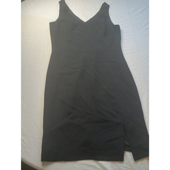 Hugo Buscati Black Mini Bodycon Dress Vintage Witchy Goth Sexy Size 12 USA - Picture 1 of 3